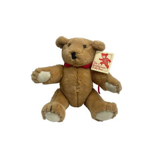Smithsonian Bear 1987 Jointed Plush Teddy Bear 13" Stuffed Animal Vintage